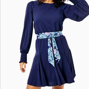 NWT Lilly Pulitzer Lorella Stretch Dress Navy size 12